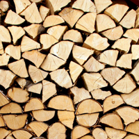 stack of wood for winter
